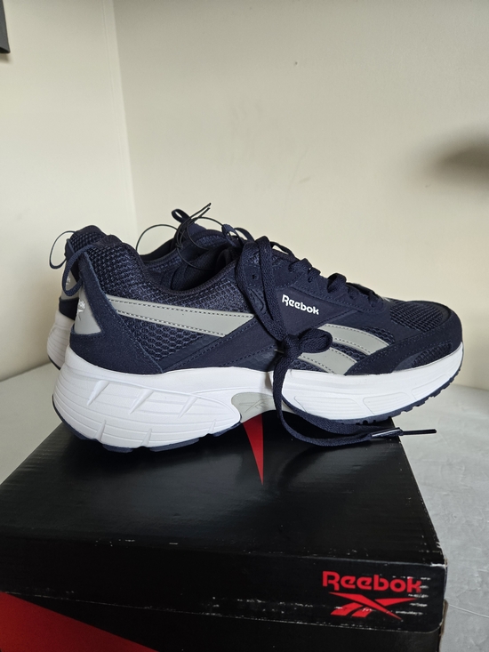 Reebok Men\'s Navy Blue Lightweight Running I2 Navy White Sneakers New